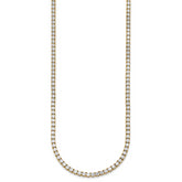 14k 16 1/2 carat Lab Grown Diamond VS+ F+ Complete Round 22 inch Straight Tennis Necklace